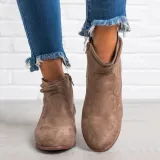 Women Low Heel Ankle Booties Comfort Plus Size
