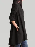 Buttoned Solid Cotton Ponchos & Cape