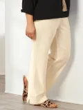 Casual Cotton Plain Pants