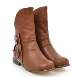 Women Applique Retro Winter Combats