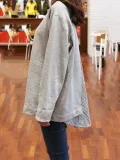 Light Gray Casual Paneled Blouses & Shirt