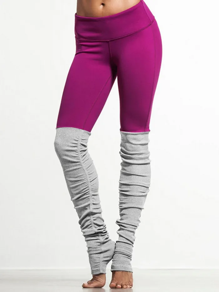 Multi Color Sports Breathable Paneled Thread Legging