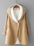 Cashmere Warm Jacket Female Loose Lrge Size Hoodie Long Cardigan