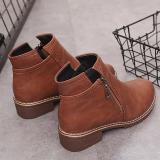 Women PU Booties Casual Comfort Zipper Shoes