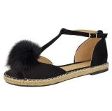 Plus Size Peep Toe Adjustable Buckle Sandals