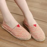 Women Canvas Loafers Casual Slip On Plus Size Flat Shoes