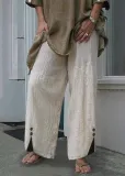 Linen Casual Solid Pants