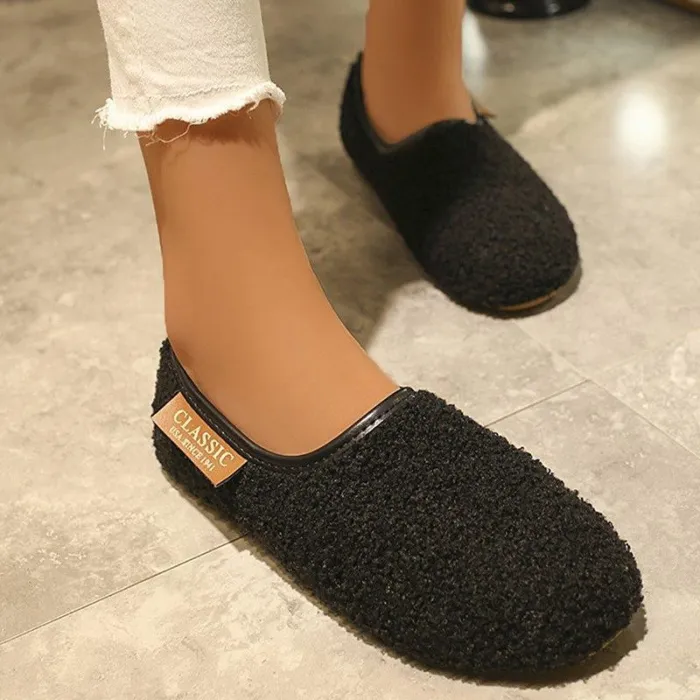 Women's Soft Round Toe Flat Casual Pregnant Winter Plus Size Shoes