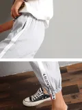 Plus Size Women Cotton Solid Casual Pants