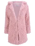H-line Plain Long Sleeve Casual Coat