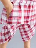 Plus Size Women Plaid Casual Pants