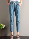 Plus Size Women Plain Casual Pants