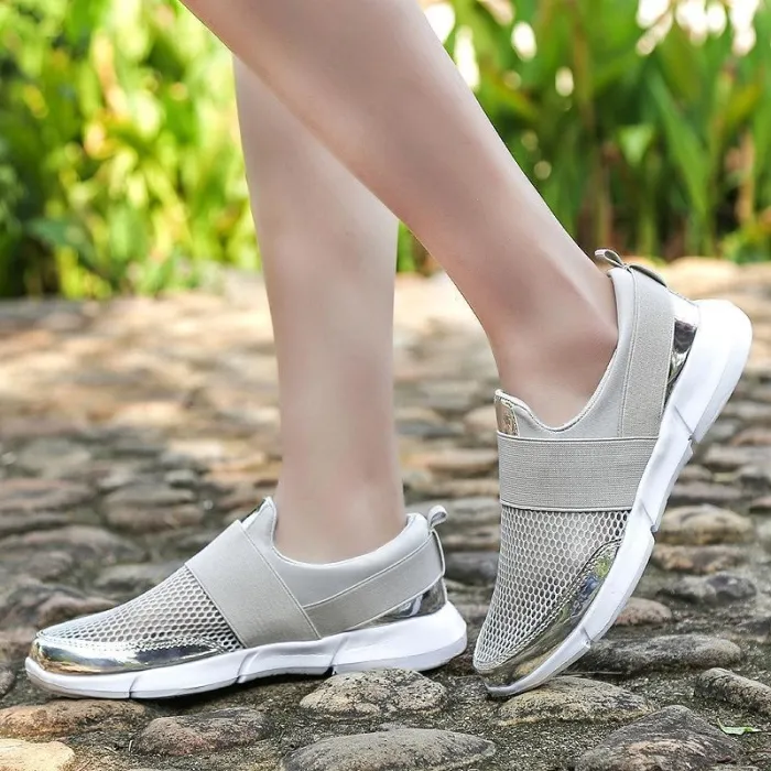 Women Mesh Fabric Sneakers Casual Comfort Plus Size Shoes