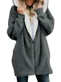 Women Fluffy Sherpa Coat Sweet Hoodie Teddy Bear Coats
