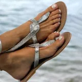 Women Pu Sandals Casual Daily  Sparkling Glitter Shoes