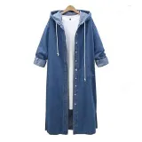 Hoodie Female Jeans Overcoat