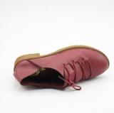 Gray PU Lace-up Spring/Fall Daily Chunky Heel Loafers