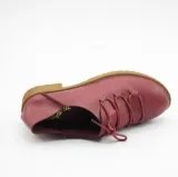 Gray PU Lace-up Spring/Fall Daily Chunky Heel Loafers