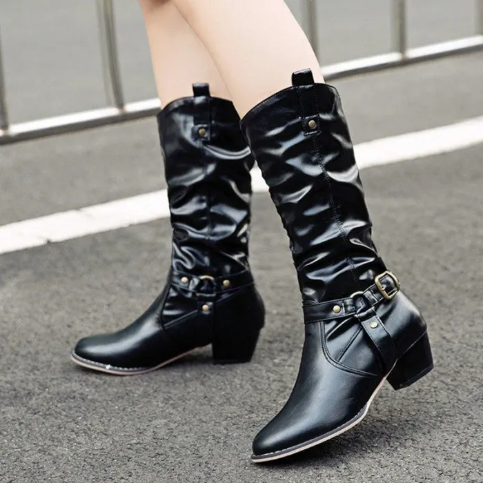 Women Vintage Booties Casual Plus Size Shoes