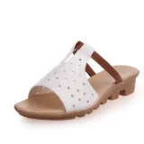 Women Summer Beach Wedge Heel Star Hollow-Out Slippers