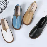 Solid Color Proof-water Platform Casual All Season Flat Heel Loafers