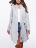 Long Sleeve Belt Cotton Casual V Neck Cardigans
