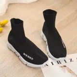Black Socks Shoes Spring/Fall Athletic Flat Heel Elastic Cloth Shoes