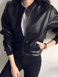 Leather Long Sleeve Jacket