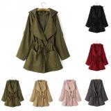 Blue Casual Pockets Solid Outerwear