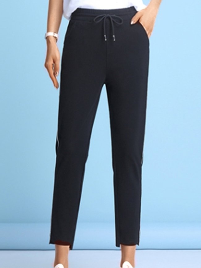 Plus Size Women Plain Casual Pants