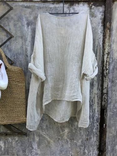 Casual Cotton Solid Shirts & Tops