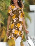 Printed Off Shoulder Casual Shirts & Tops