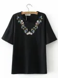 Cotton Casual Plain Shirts & Tops