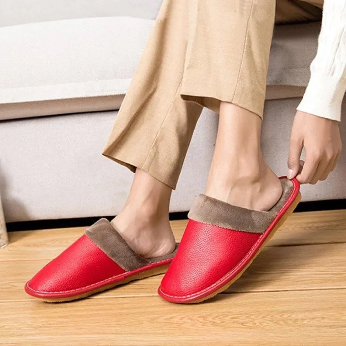 Women Snow Fur Warm Home Slippers Loafers Casual Shoes