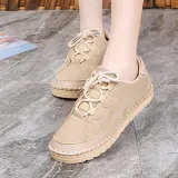 Women Flocking Sneakers Casual Comfort Lace Up Shoes