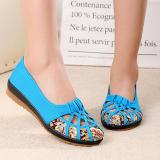 Solid Color Casual Canvas Flat Heel Summer Hollow-out Flats