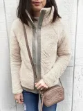 Turtleneck Solid Pockets Long Sleeve Coats