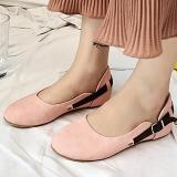 Women Flats Round Toe Casual Comfort Slip On Buckle Shoes