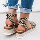 Women Summer Sandals Beach Platform Leopard Shoes