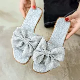 Women Canvas Slippers Casual Bowknot Espadrille Shoes