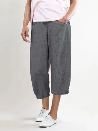 Summer Pockets Shift Casual Capri Pants