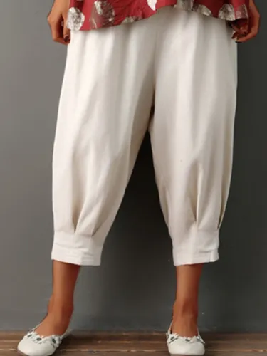Women Apricot Casual Pants