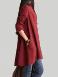 Buttoned Solid Cotton Ponchos & Cape