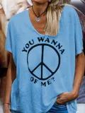 V Neck 3/4 Sleeve Shirts & Tops