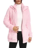 Women's Casual Hoodie Pockets Zipper Winter Coat