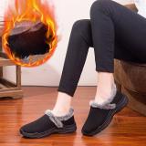 Women Athletic Thicken Mesh Fabric Slip on Boots Winter Warm Snow Booties