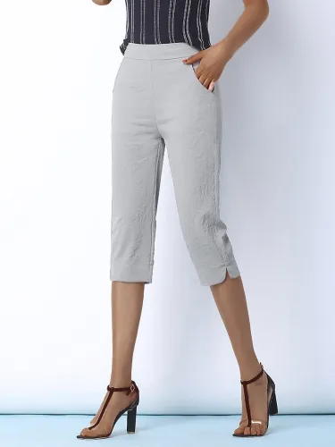Plus Size Women Solid Loose Casual Pants