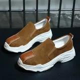 Women Round Toe Sneakers Casual Comfort Slip On Shoes