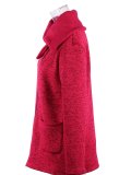 Women Warm Solid Casual Plain Lapel Coat