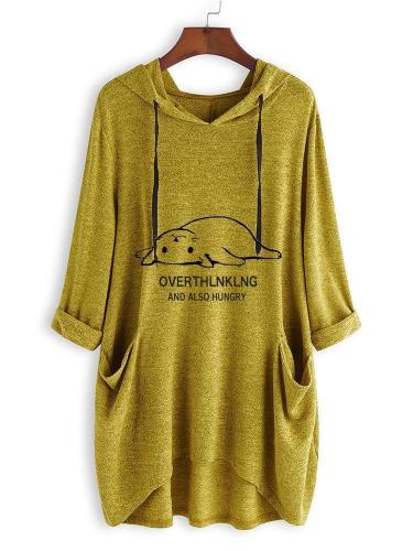 Pockets Casual Long Sleeve Cotton Hoodies